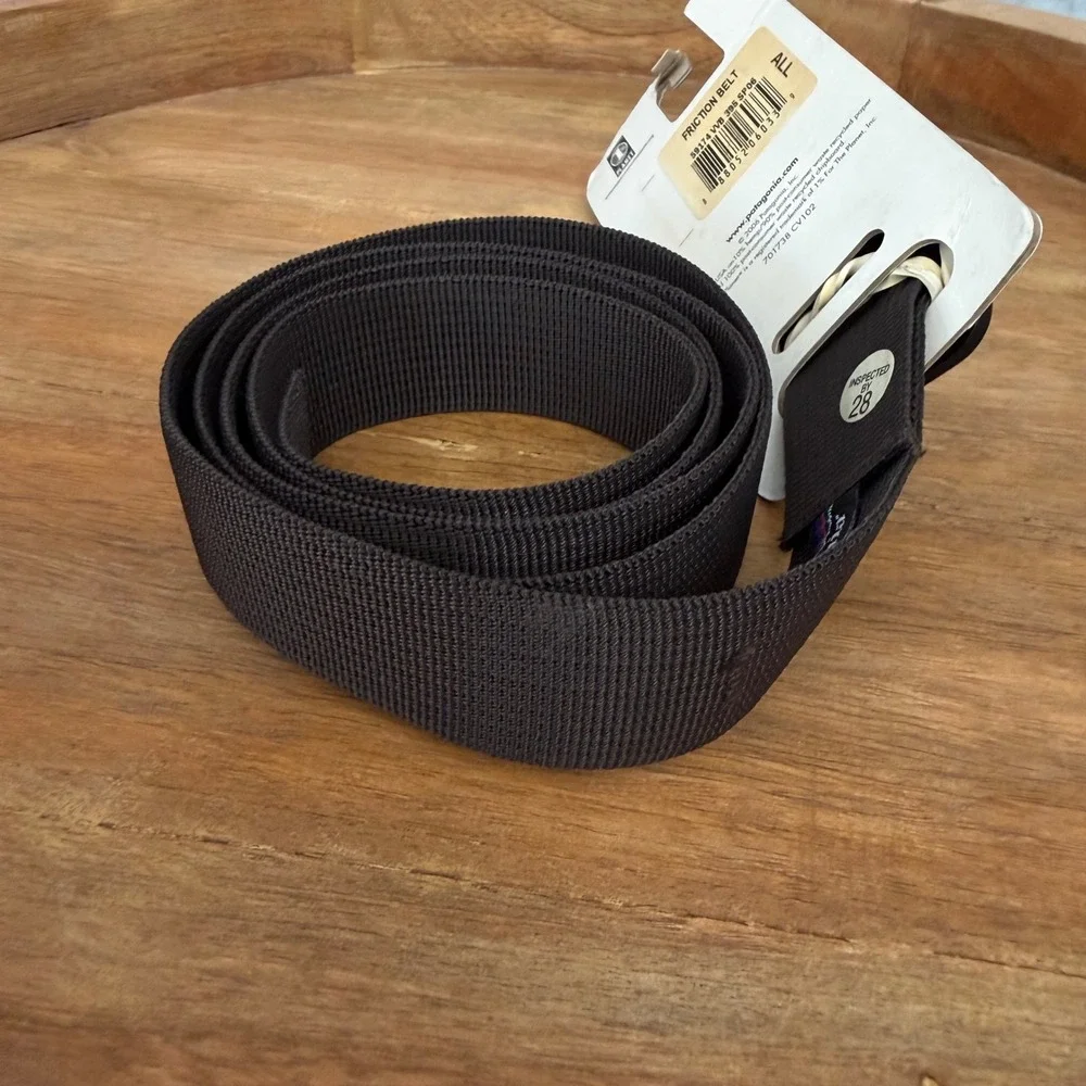 Patagonia Friction Belt One Size Forge Grey Webbing Aluminum Buckle NEW - Picture 3 of 5